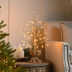 2ft Champagne Gold Twig Christmas Tree with 72 Traditional Warm White LEDs