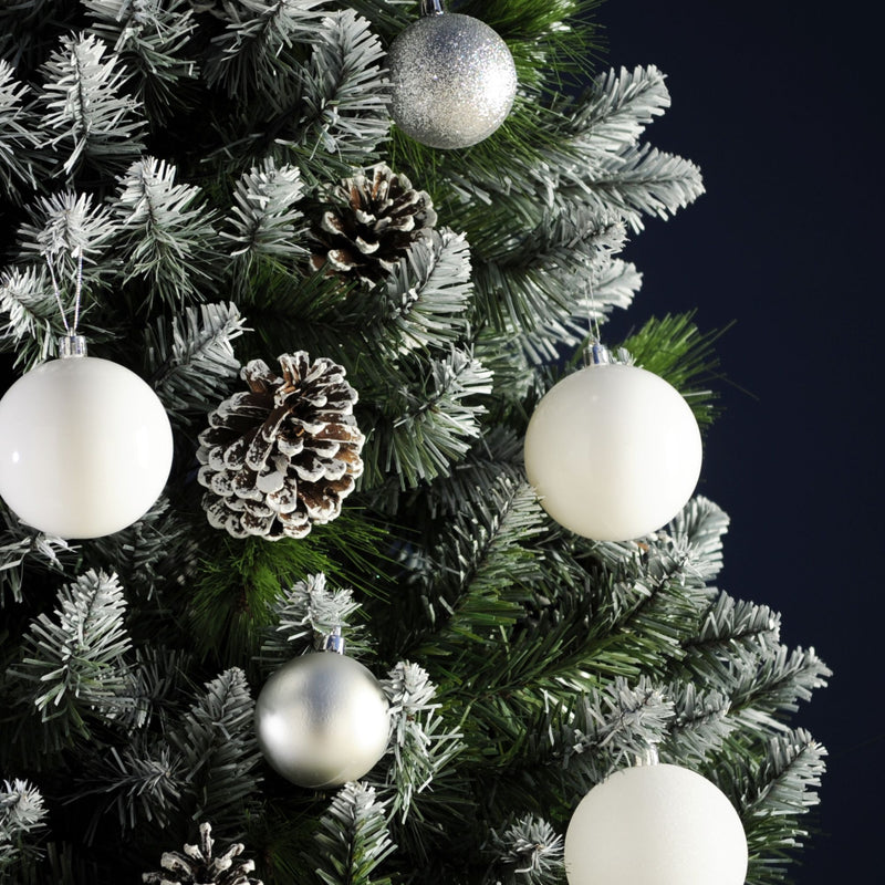 8ft Grand River Pine with Frosted Pinecones Luxury Christmas Tree