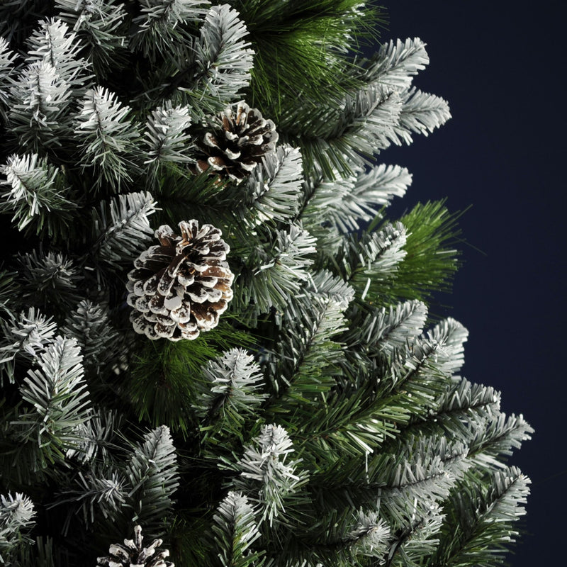 7ft Grand River Pine with Frosted Pinecones Artificial Christmas Tree