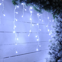 960 White Snowing Icicle Timer Lights - 2