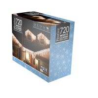 720 White Snowing Icicle Timer Lights - 5