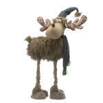 114cm Plush Standing Christmas Reindeer with Telescopic Legs