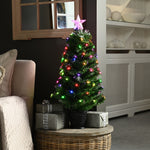 4ft Colour Changing Twinkle Fibre Optic Christmas Tree