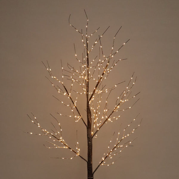5ft Christmas Snow Tree with 210 Warm White LEDs