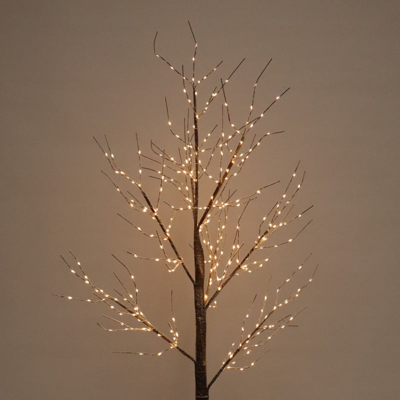5ft Christmas Snow Tree with 210 Warm White LEDs