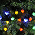 Set of 20 Diamond Multi Coloured Christmas Lights Battery Operated with Timer