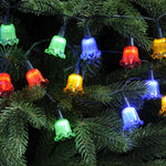 Set of 20 Petal Multi Coloured Christmas Lights Battery Operated with Timer