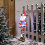 70cm Reindeer with Candy Cane Legs Christmas Acrylic with 40 White LEDs