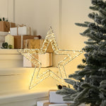50cm Dewdrop Christmas Star Silhouette with 1440 Warm White LEDs
