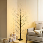 4ft Pre Lit Black Microdot Christmas Tree with 500 Warm White LED's