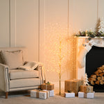 4ft Gold Micro Dewdrop Christmas Tree with 600 Traditional Warm White LEDs