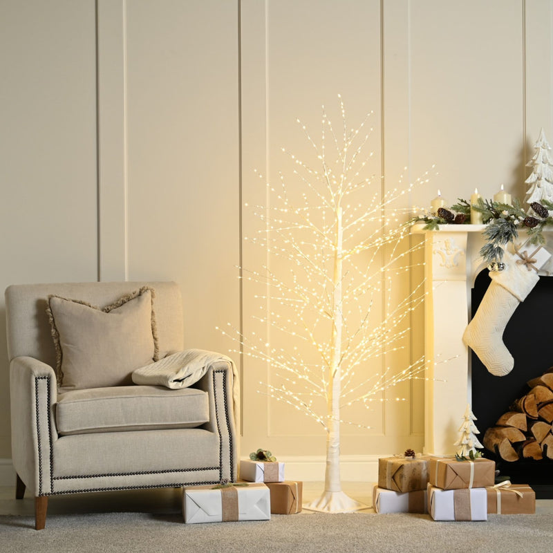 6ft Christmas White Micro Dot Tree with 1300 Warm White LEDs