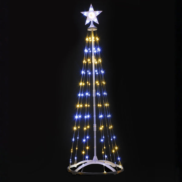 150cm Cone Christmas Tree with 127 Warm White and White LEDs
