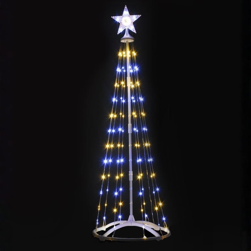 150cm Cone Christmas Tree with 127 Warm White and White LEDs