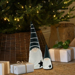 Set of 2 25cm Green Ceramic Santa Gonks Set