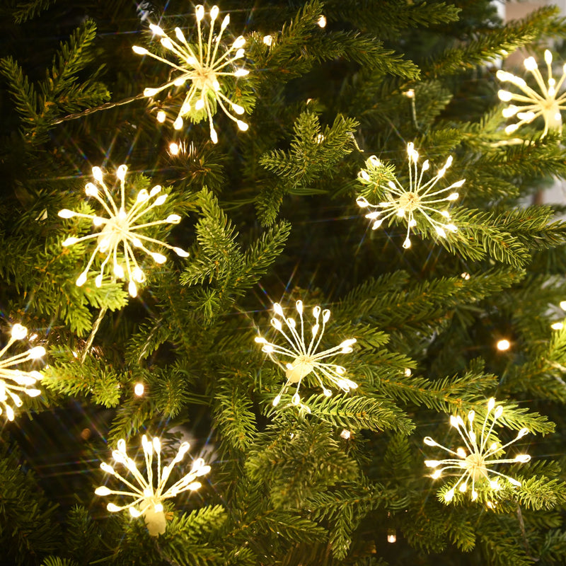 Set of 10 Starburst Ball Lights with 200 Warm White LEDs