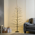 4ft Pre Lit Twinkling Black Microdot Christmas Tree with 500 Warm White LED's