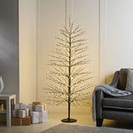 7ft Pre Lit Twinkling Black Microdot Christmas Tree with 1,700 Warm White LED's
