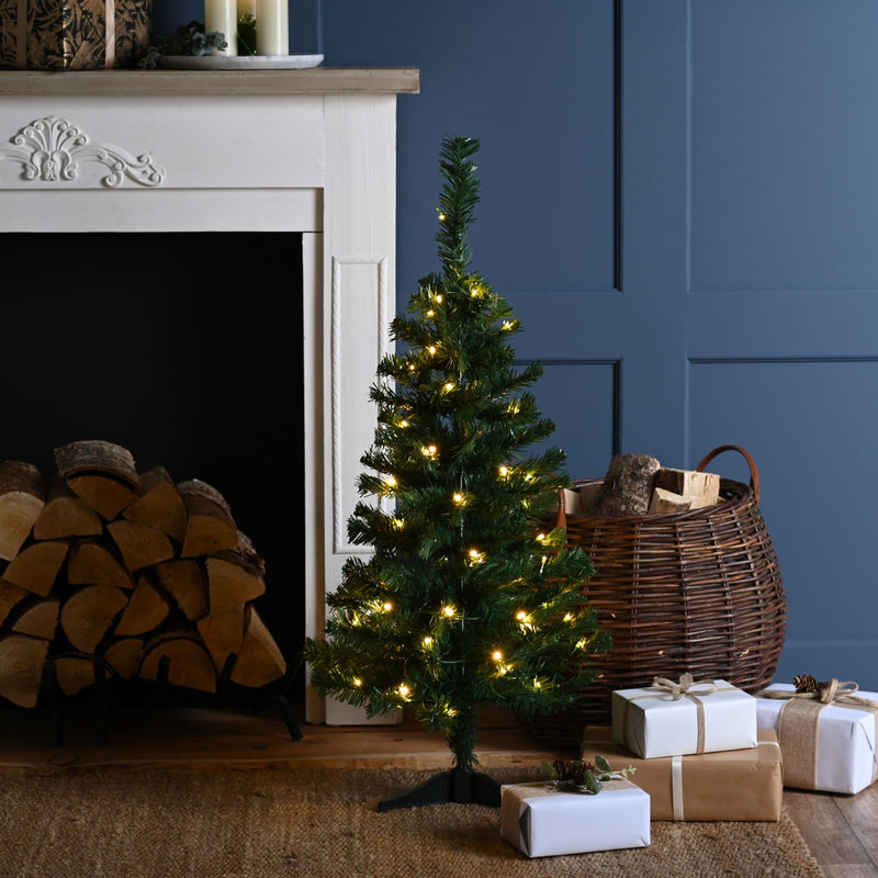 90cm Pre Lit Table Christmas Tree with 50 Warm White LEDs
