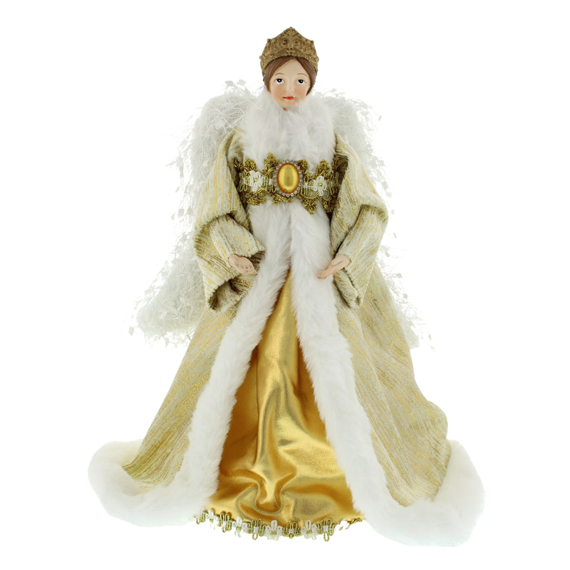 30cm Golden Angel Christmas Tree Topper with a Gold Tiara