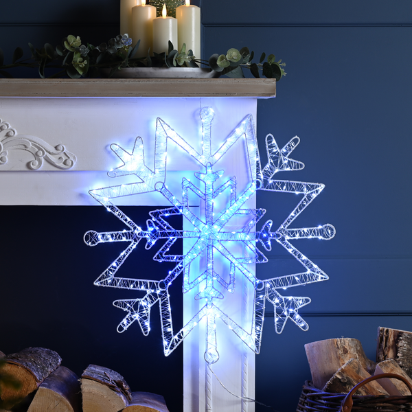 Twinkling Snowflake Dewdrop Christmas Silhouette with 260 LEDs