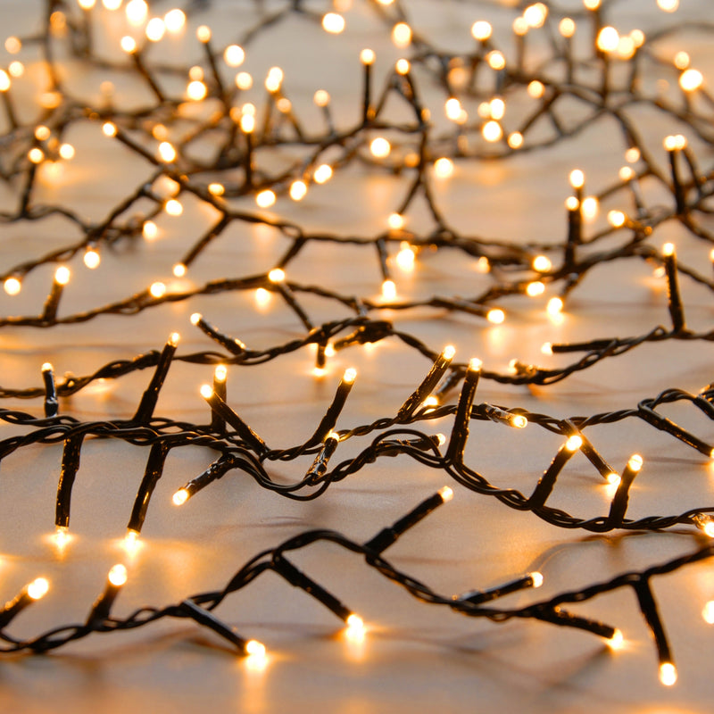 Set of 1000 Compact Antique Gold Christmas Lights