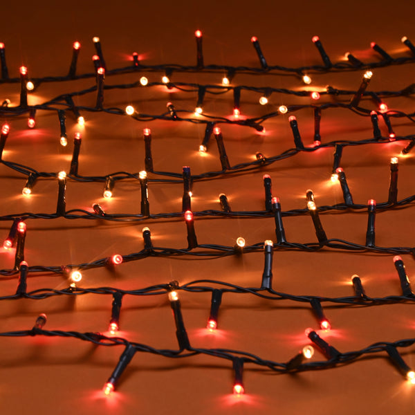 500 Winter Wishes Red and Gold Firefly Twinkling Christmas Lights