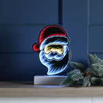 23cm Battery Operated Santa Face Christmas Infinity Light