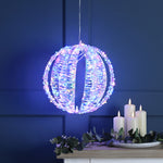30cm Rainbow Twist Christmas Ball with 300 Micro Multi Coloured LEDs