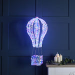 47cm Rainbow Twist Christmas Hot Air Balloon with 200 Micro Multi Coloured LEDs