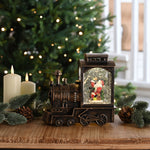 24cm Battery Operated Lit Santa in Train Magical Christmas Water Spinner