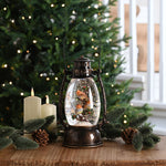 24cm Battery Operated Christmas Robins on Branch Scene Magical Christmas Water Spinner