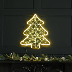 62cm Lit Neon Flex Christmas Tree Silhouette with 196 Warm White LEDs