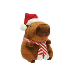 49cm Plush Christmas Capybara in Santa Hat