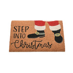 'Step into Christmas' Coir Christmas Doormat 60cm x 40cm