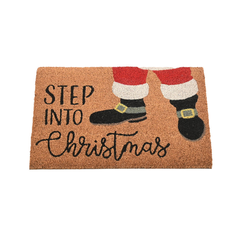 60cm x 40cm 'Step into Christmas' Coir Christmas Doormat