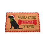 'Santa Paws' Coir Christmas Doormat 60cm x 40cm