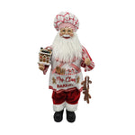 45cm Standing Christmas Santa in Mrs Claus Bakery Uniform