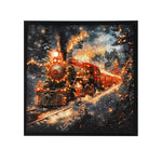 40cm Battery Operated LED Christmas Train Scene Fibre Optic Frame