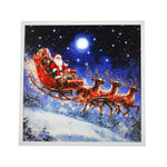 40cm Battery Operated Santa's Sleigh Scene Fibre Optic Frame