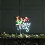 34cm Neon Flex 'Jingle All The Way' LED Christmas Sign