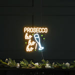 33cm Neon Flex Lit Hanging Prosecco Christmas Sign