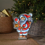 40cm Santa with a Lantern Christmas Infinity Light