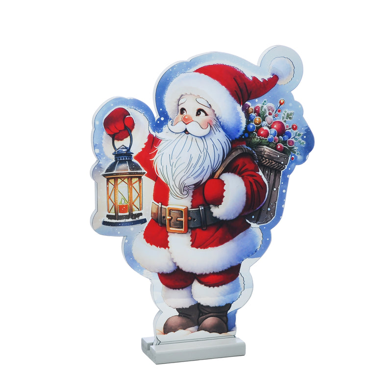 40cm Santa with a Lantern Christmas Infinity Light