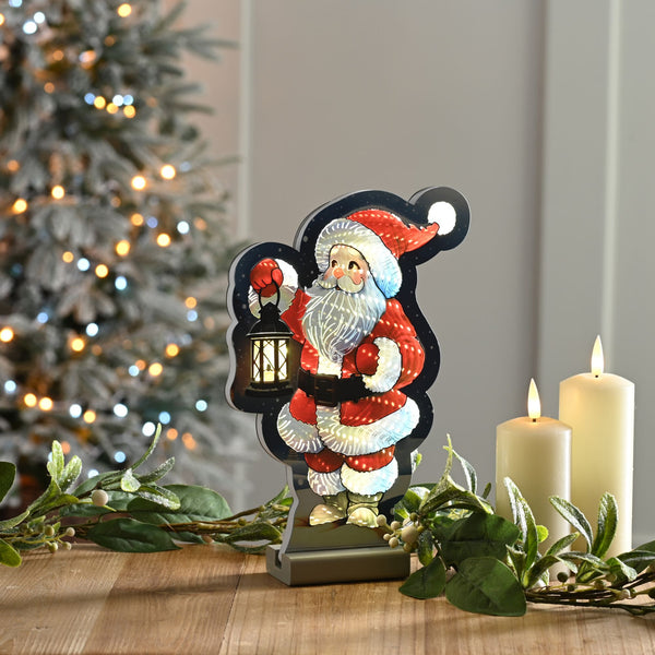 24cm Cute Santa with Lantern USB Christmas Infinity Light