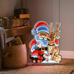 60cm Cute Santa and Reindeer Christmas Infinity Light