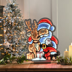 40cm Cute Santa and Reindeer Christmas Infinity Light
