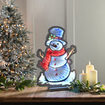 40cm Snowman with Hat and Scarf Christmas Infinity Light