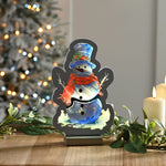 23cm Snowman with Holly Hat Christmas USB Infinity Light