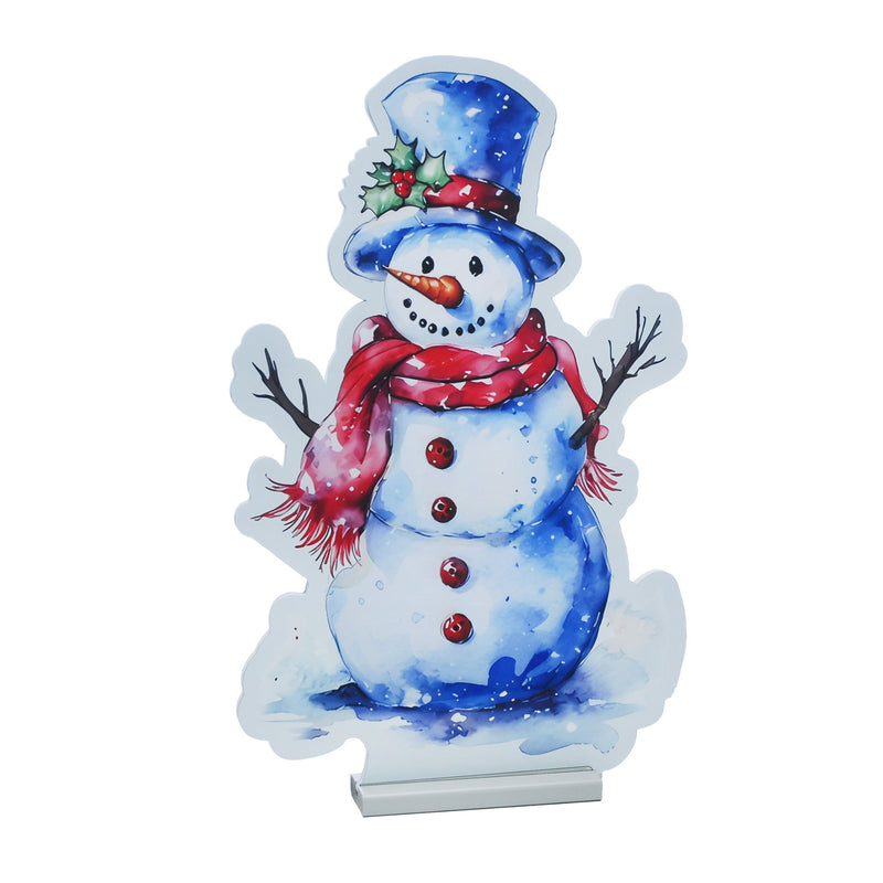 23cm Snowman with Holly Hat Christmas USB Infinity Light